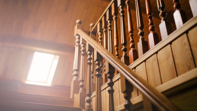 Wood Stair Railing Repair in Conroe, TX